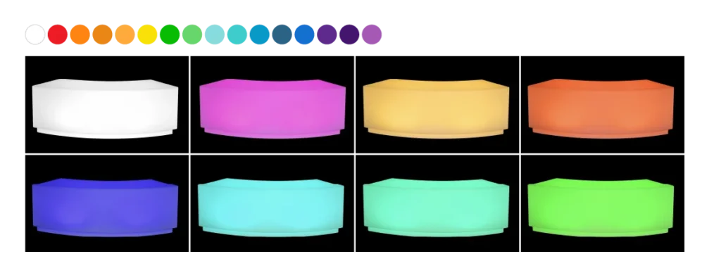 Lighted Cocktail Bench/Table