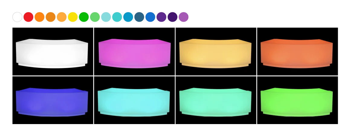 Lighted Cocktail Bench/Table