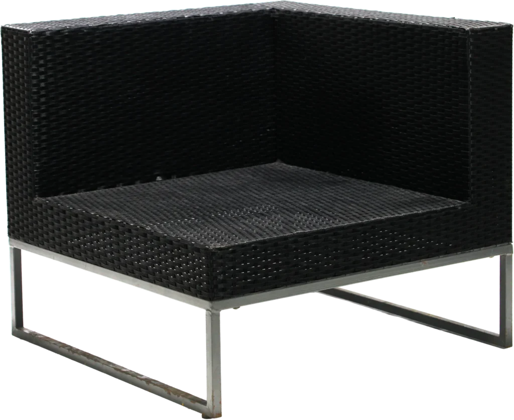 Rattan Square Corner Chair