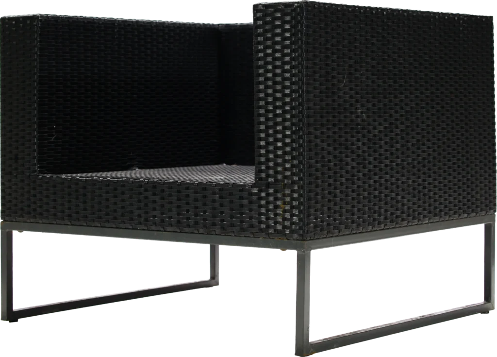 Rattan Square Single Chair