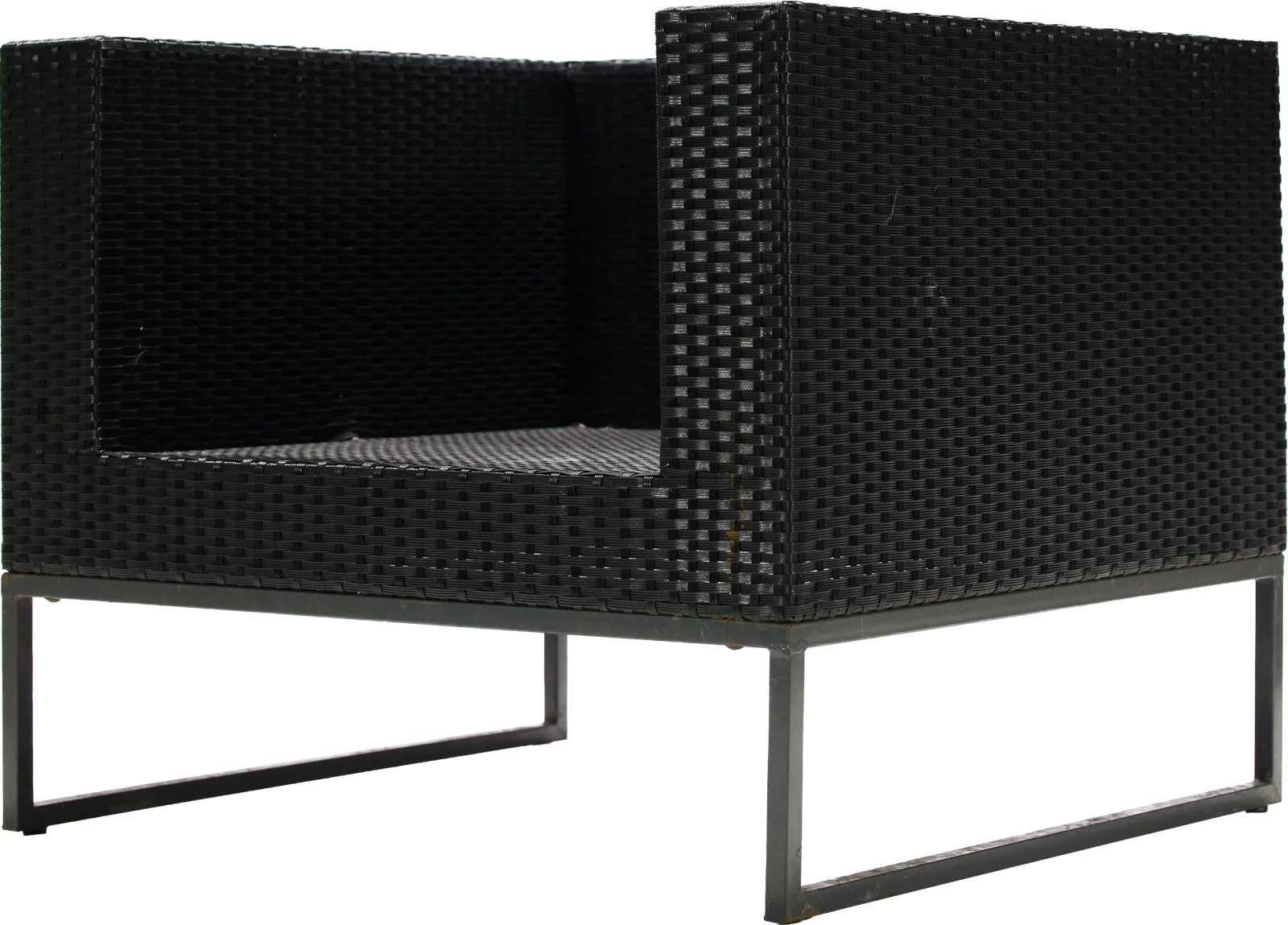 Rattan Square Single Chair